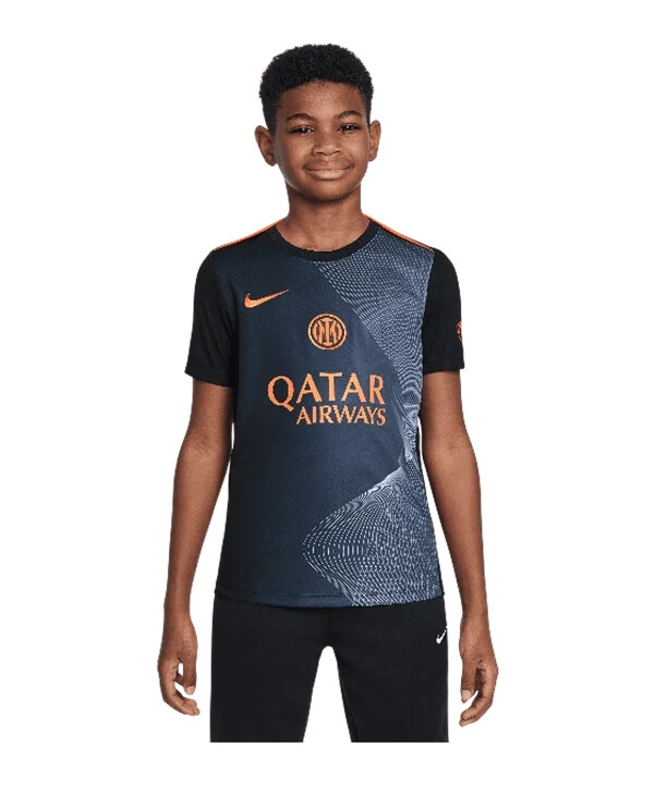 nike inter mailand trainingsshirt kids schwarz f010