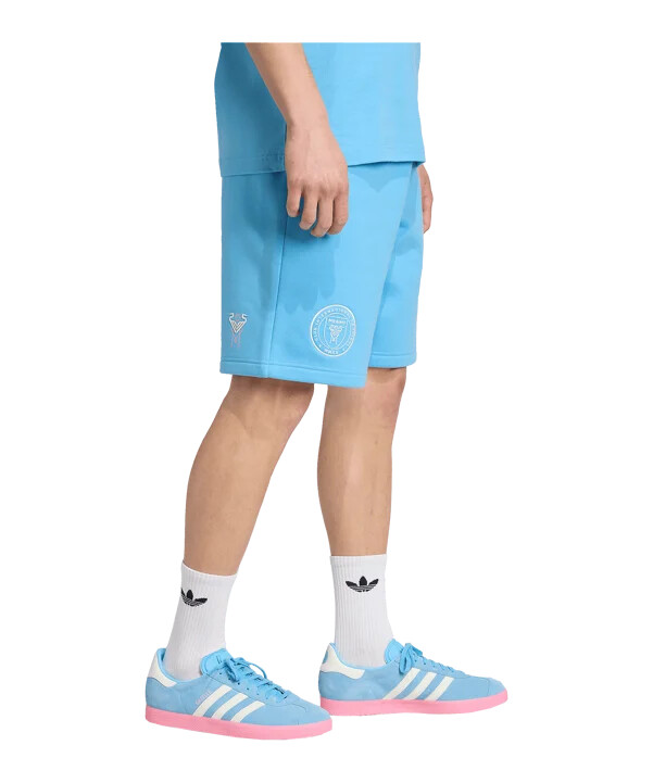 adidas inter miami travel short blau