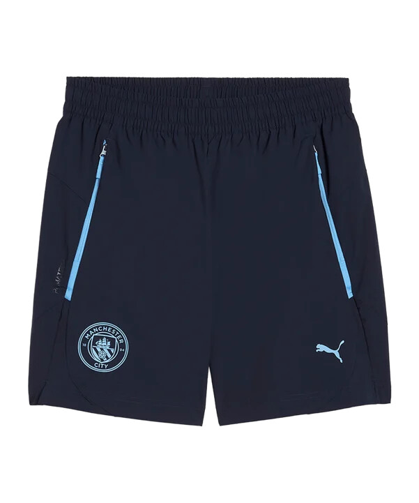puma manchester city pumatech relaxed woven short blau f06