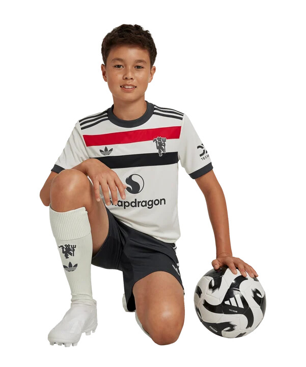 adidas originals manchester united short 3rd 20242025 kids grau