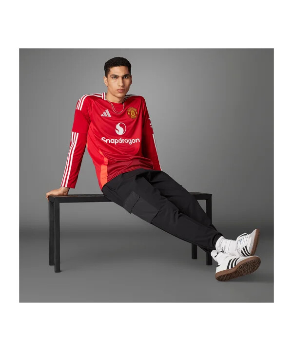 adidas manchester united trikot langarm home 20242025 rot
