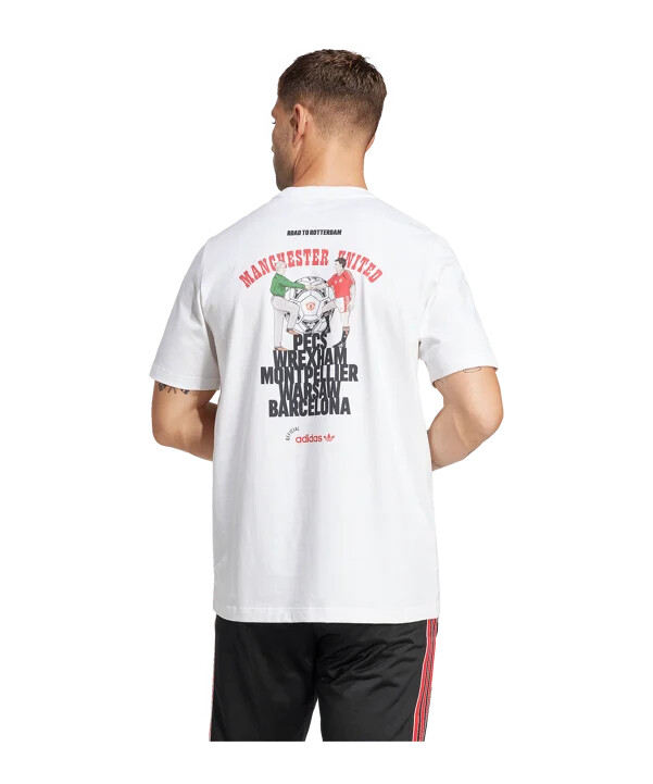 adidas manchester united 1991 t-shirt weiss