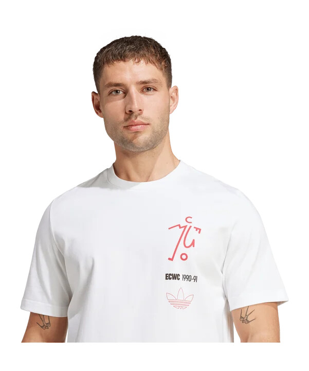 adidas manchester united 1991 t-shirt weiss