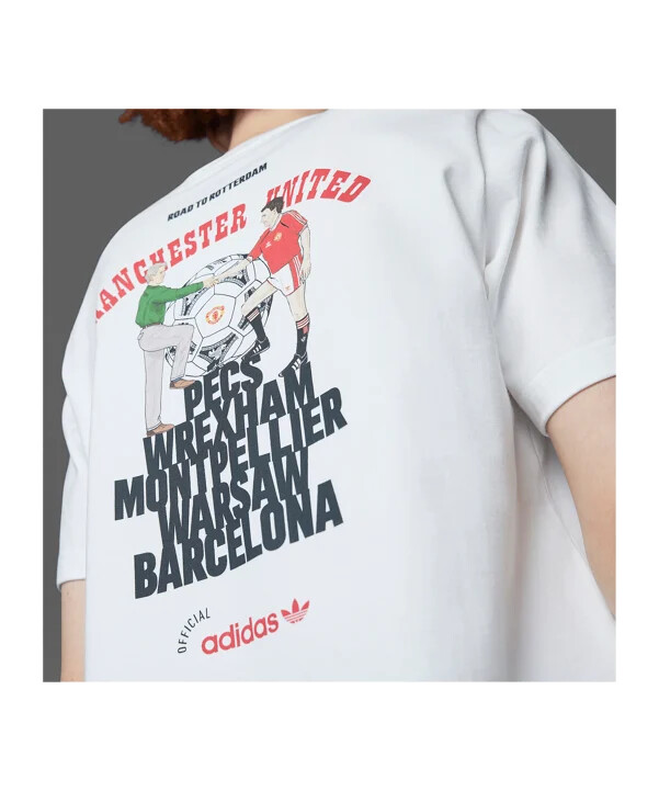 adidas manchester united 1991 t-shirt weiss