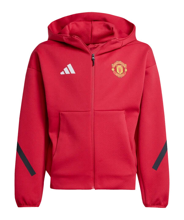 adidas manchester united anthem kapuzenjacke kids rot