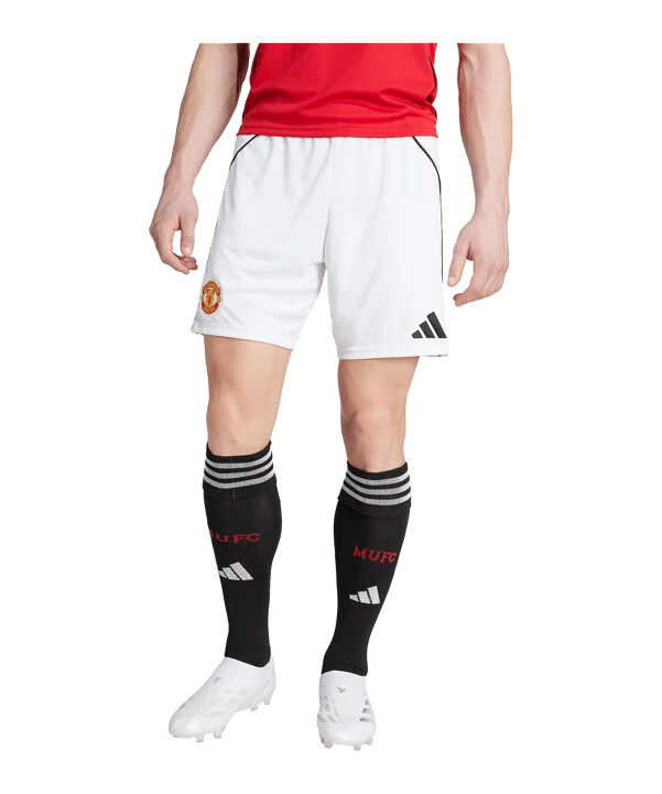 adidas manchester united short home 20252026 weiß