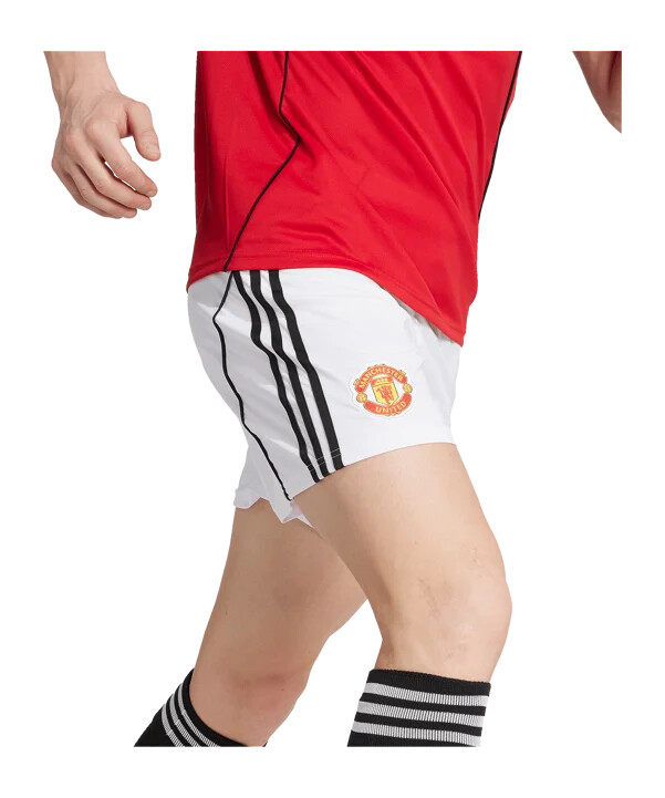 adidas manchester united short home 20252026 weiß