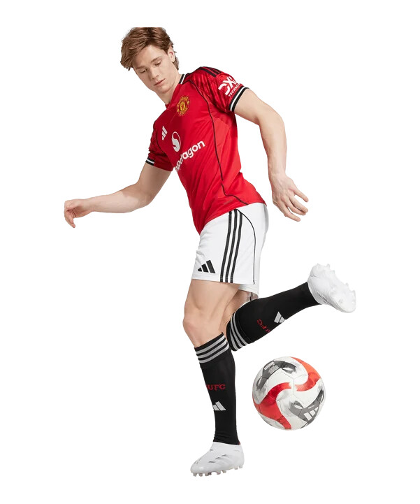 adidas manchester united short home 20252026 weiß