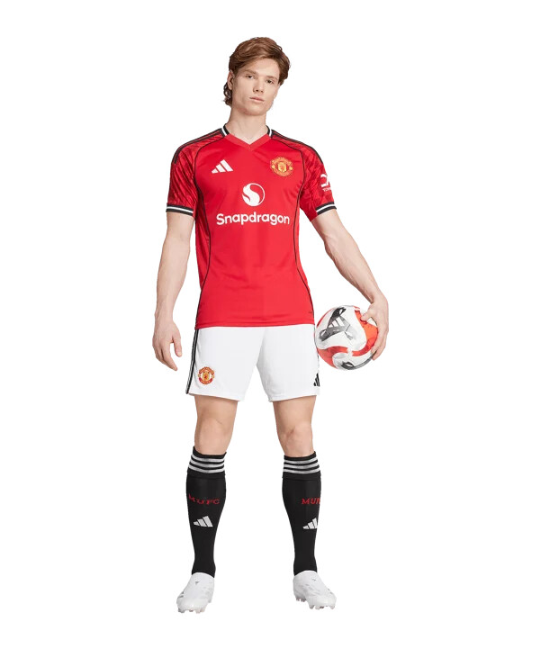 adidas manchester united short home 20252026 weiß