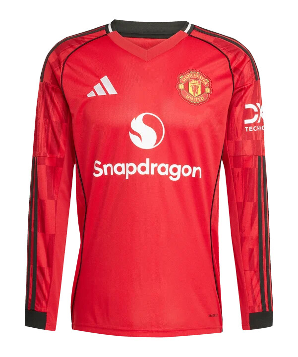 adidas manchester united longsleeve trikot home 20252026 rot