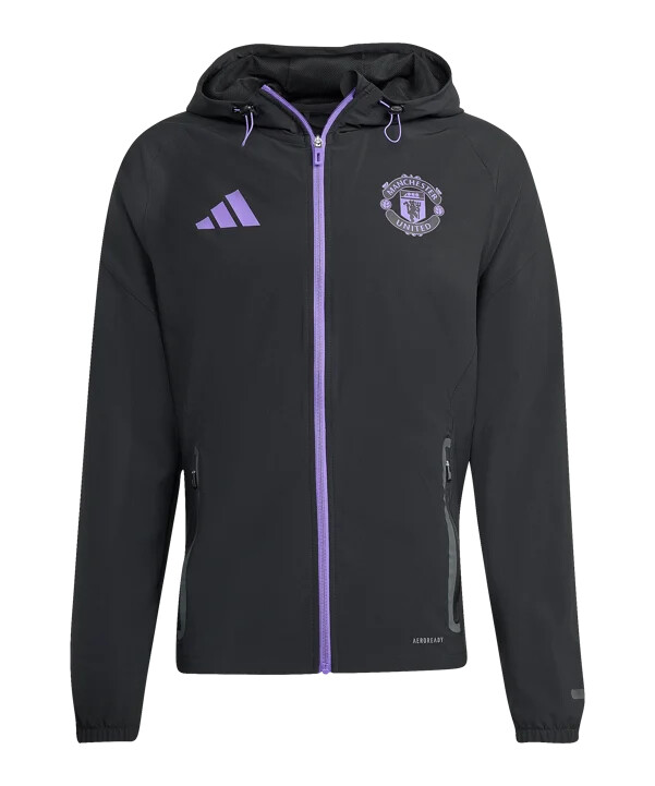 adidas manchester united vis tech travel jacke schwarz