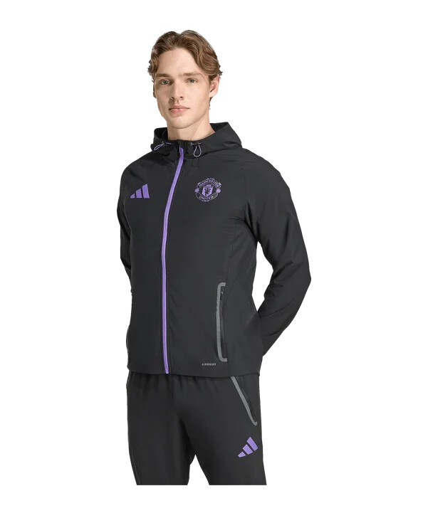 adidas manchester united vis tech travel jacke schwarz
