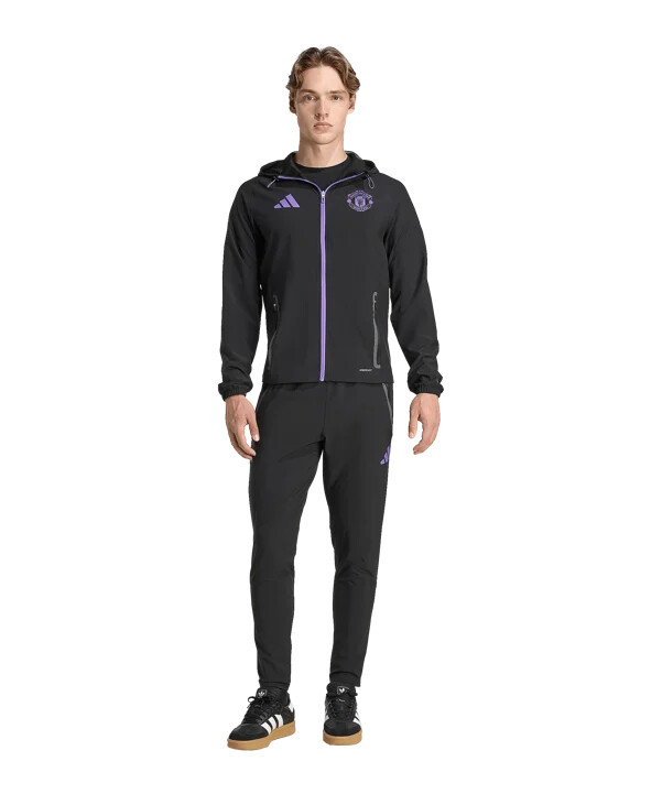 adidas manchester united vis tech travel jacke schwarz