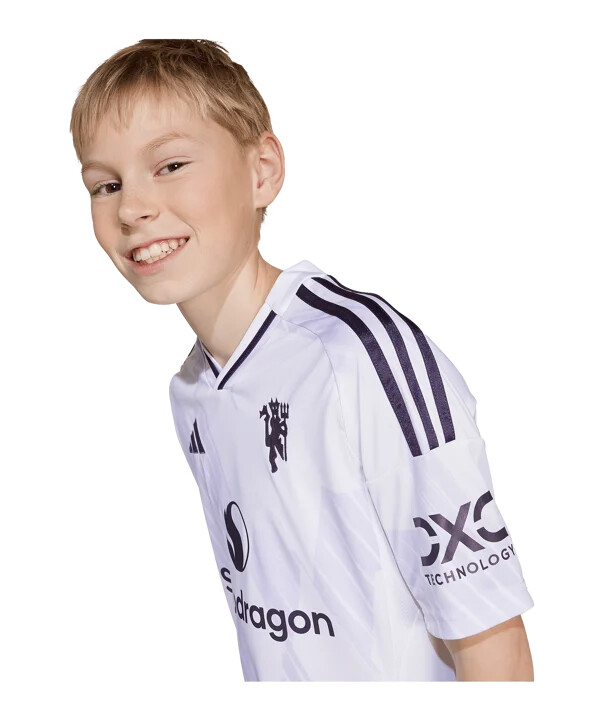 adidas manchester united trikot away 20252026 kids weiß