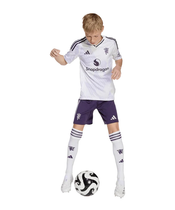 adidas manchester united trikot away 20252026 kids weiß