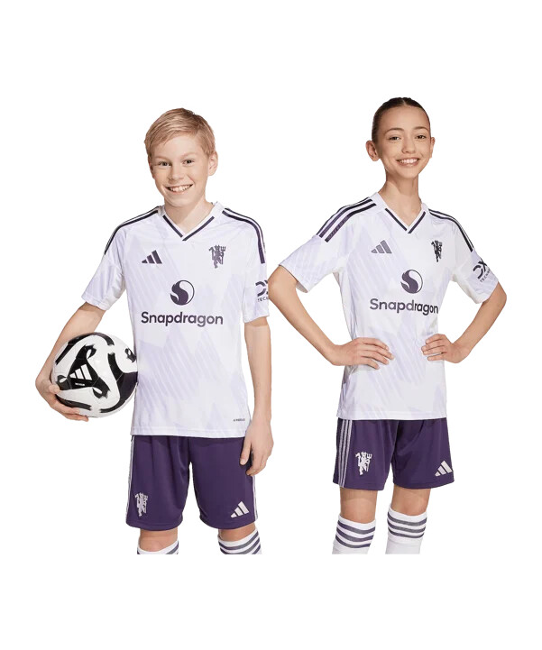 adidas manchester united trikot away 20252026 kids weiß