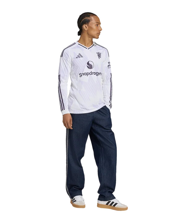 adidas manchester united longsleeve trikot away 20252026 weiß
