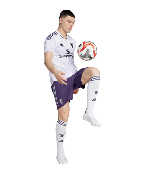 adidas manchester united authentic trikot away 20252026 weiß