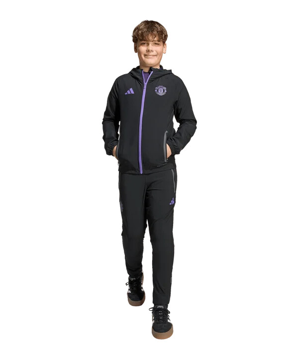 adidas manchester united vis tech travel jogginghose kids schwarz