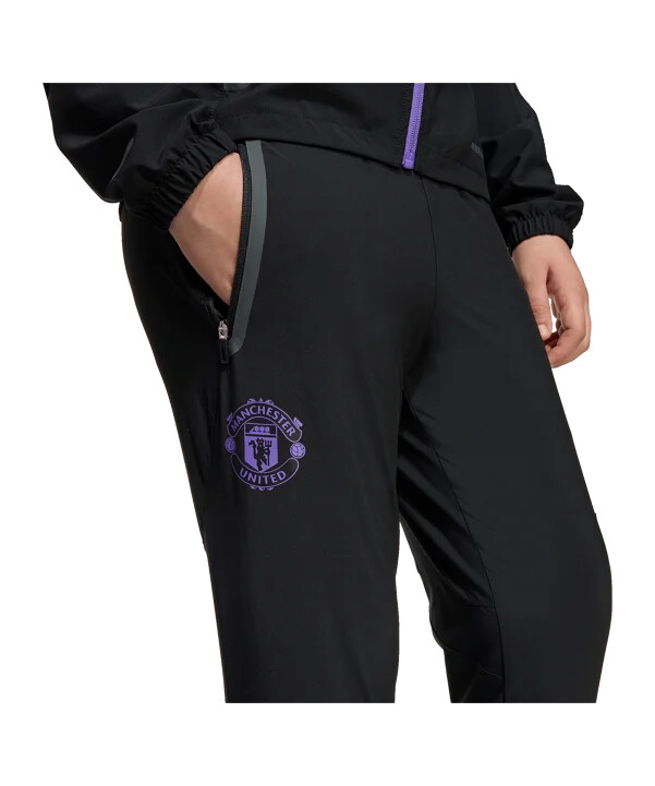 adidas manchester united vis tech travel jogginghose kids schwarz