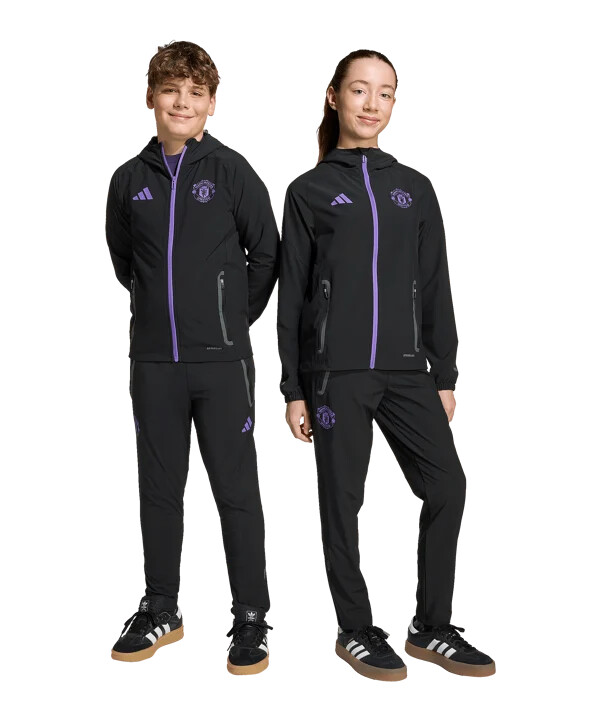 adidas manchester united vis tech travel jogginghose kids schwarz