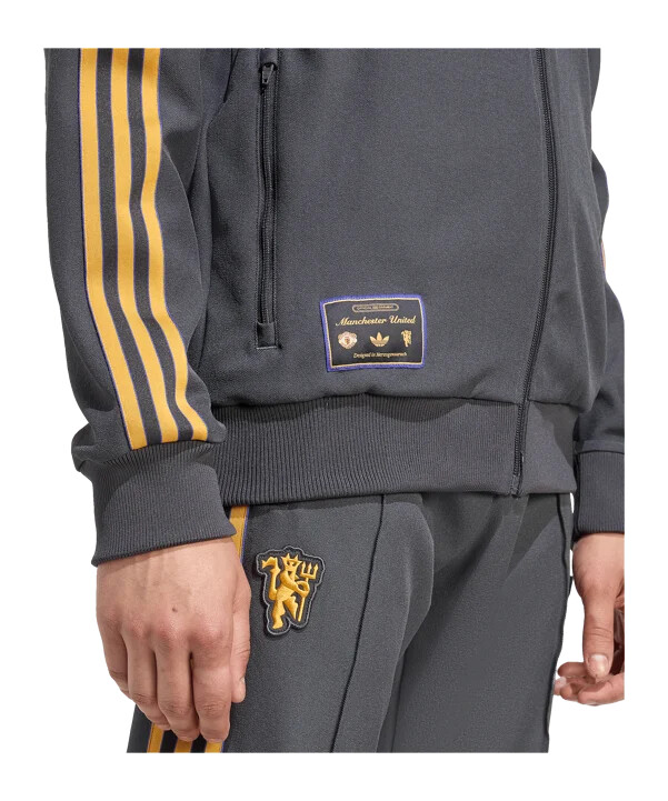 adidas manchester united icon track sweatshirt schwarz