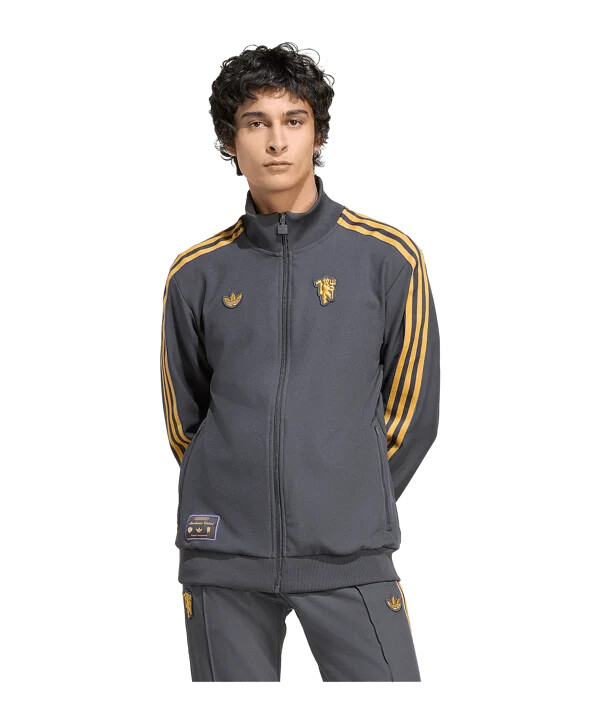 adidas manchester united icon track sweatshirt schwarz