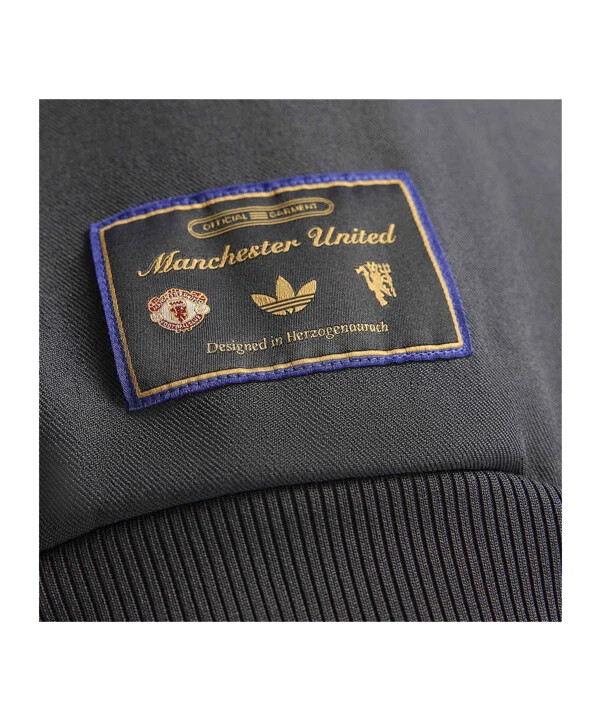 adidas manchester united icon track sweatshirt schwarz