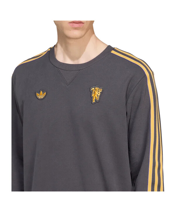 adidas manchester united icon sweatshirt schwarz