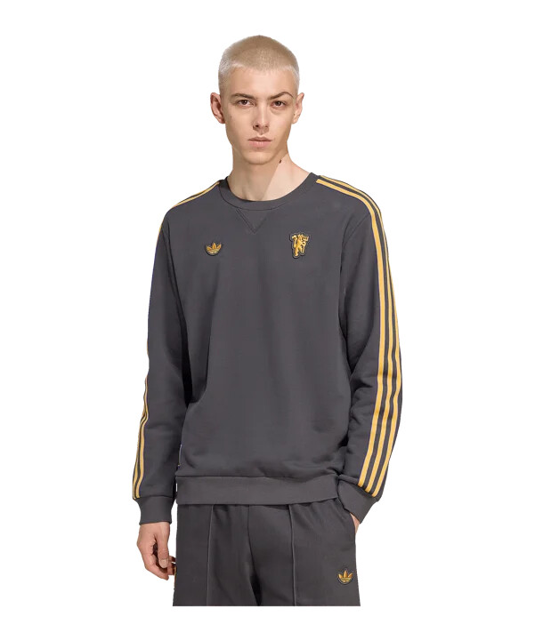 adidas manchester united icon sweatshirt schwarz