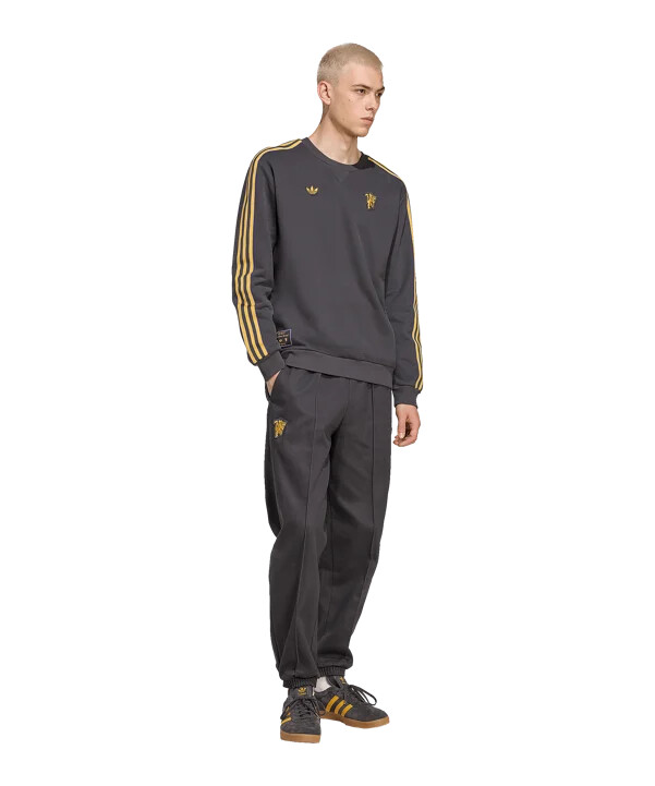 adidas manchester united icon sweatshirt schwarz