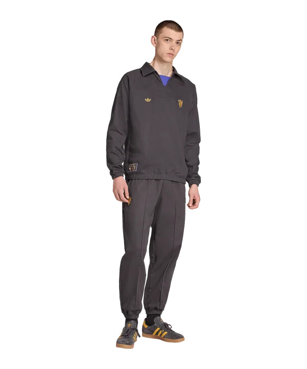 adidas manchester united icon drill sweatshirt schwarz