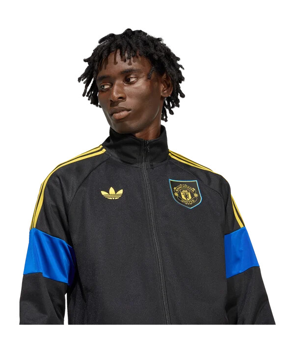adidas manchester united lfstlr track sweatshirt schwarz