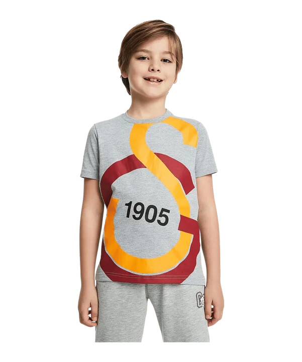galatasaray istanbul big logo t-shirt kids grau