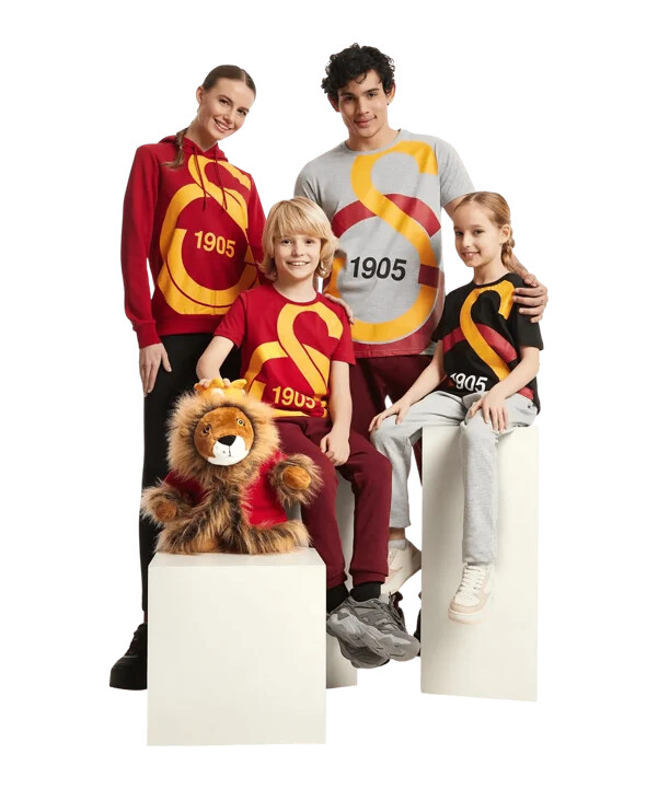 galatasaray istanbul big logo t-shirt kids grau