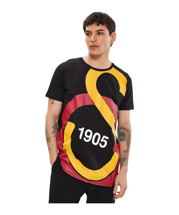 galatasaray istanbul big logo t-shirt schwarz