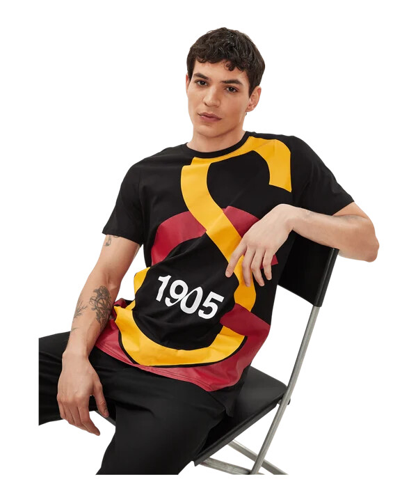 galatasaray istanbul big logo t-shirt schwarz