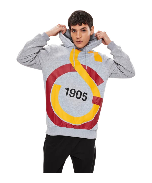 galatasaray istanbul big logo sweatshirt grau
