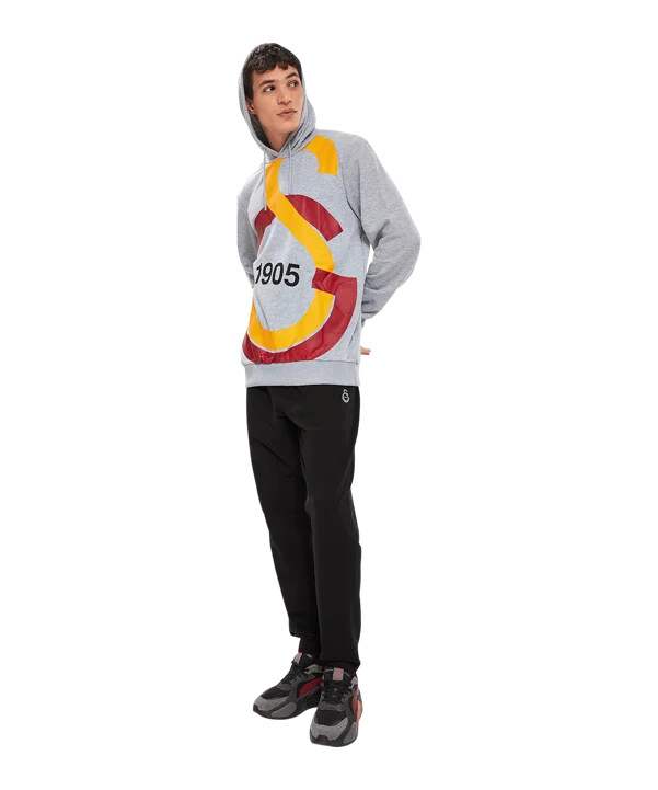 galatasaray istanbul big logo sweatshirt grau