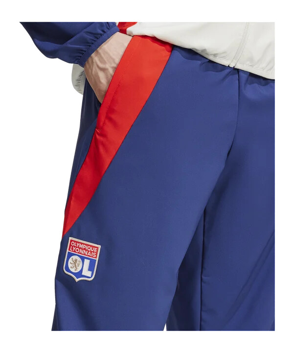 adidas olympique lyon prematch hose 20242025 blau