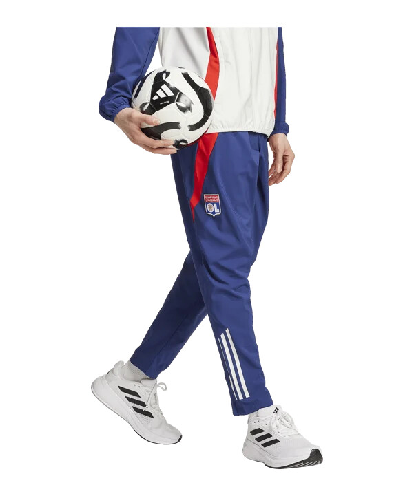 adidas olympique lyon prematch hose 20242025 blau