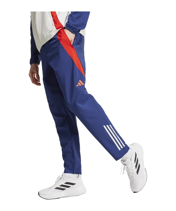 adidas olympique lyon prematch hose 20242025 blau