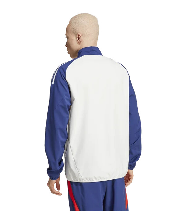 adidas olympique lyon prematch jacke 20242025 weiss