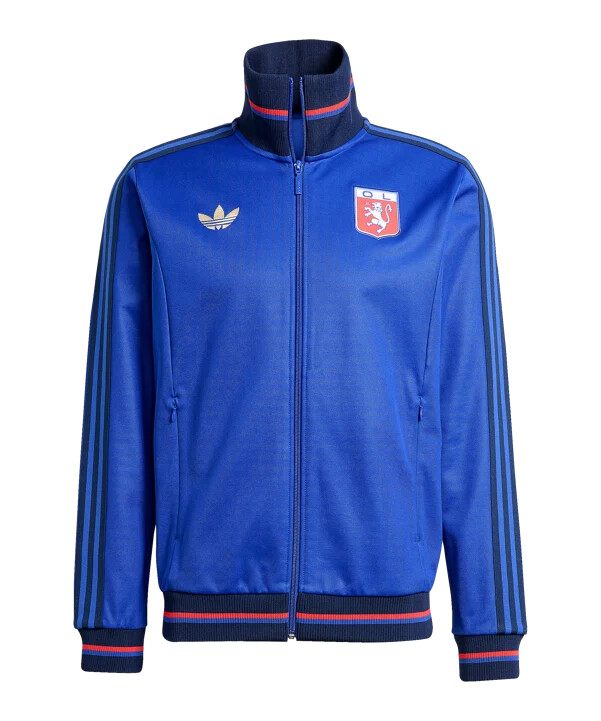 adidas olympique lyon 75 tt trainingsjacke blau