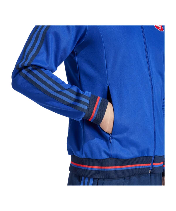 adidas olympique lyon 75 tt trainingsjacke blau