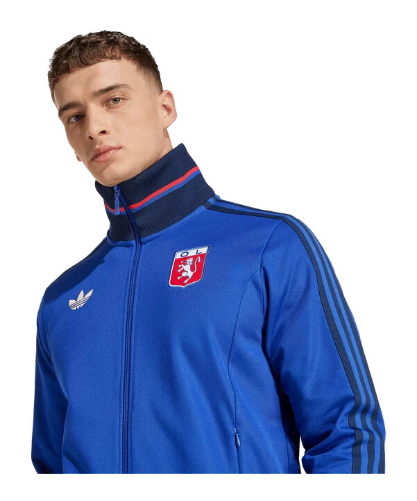 adidas olympique lyon 75 tt trainingsjacke blau