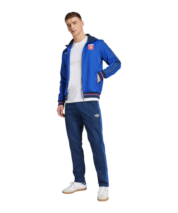 adidas olympique lyon 75 tt trainingsjacke blau