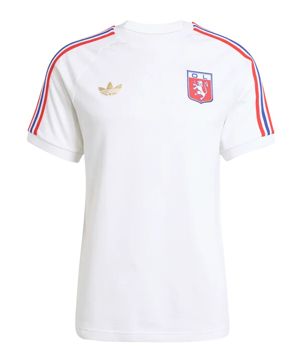 adidas olympique lyon 75 t-shirt weiß