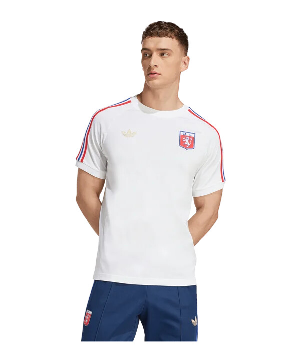 adidas olympique lyon 75 t-shirt weiß