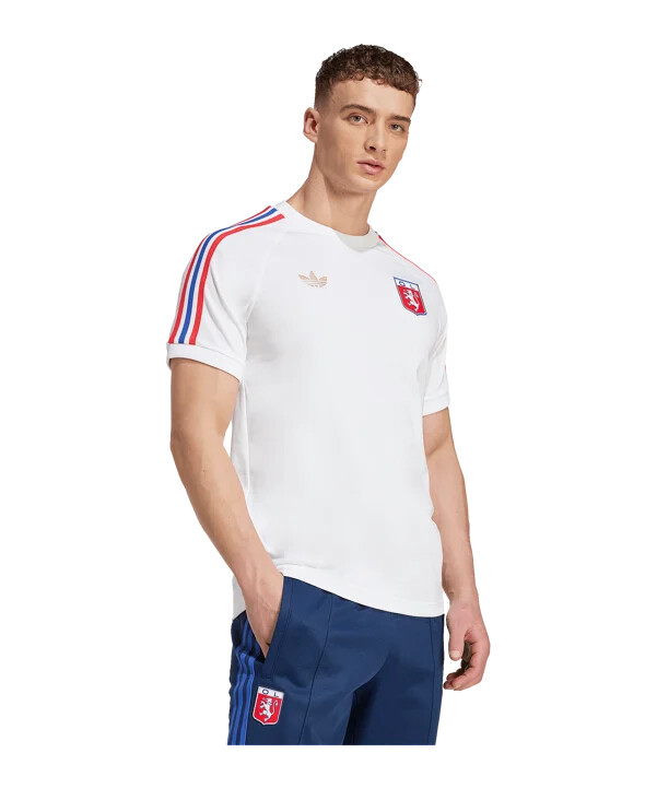 adidas olympique lyon 75 t-shirt weiß